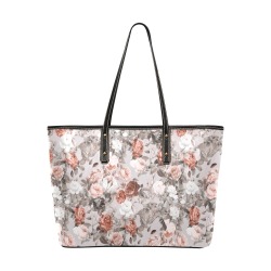 Blossom Chic Leather Tote Bag (Model 1709)