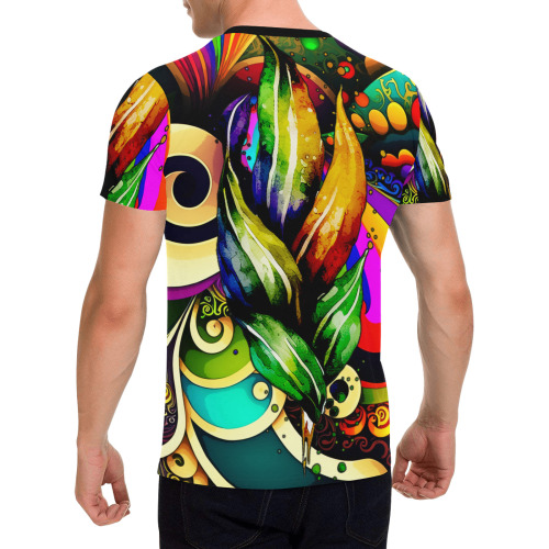 Mardi Gras Colorful New Orleans Men's All Over Print T-Shirt with Chest Pocket (Model T56)