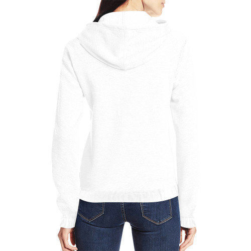WHITE All Over Print Full Zip Hoodie for Women (Model H14)