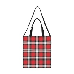 Red Plaid Tote Bag All Over Print Canvas Tote Bag/Medium (Model 1698)