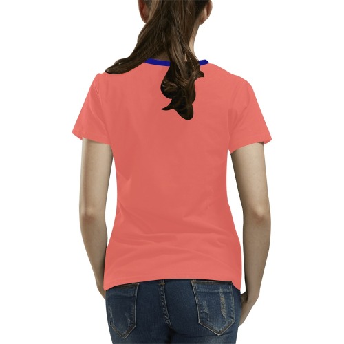 Founders Tee Coral All Over Print T-Shirt for Women (USA Size) (Model T40)