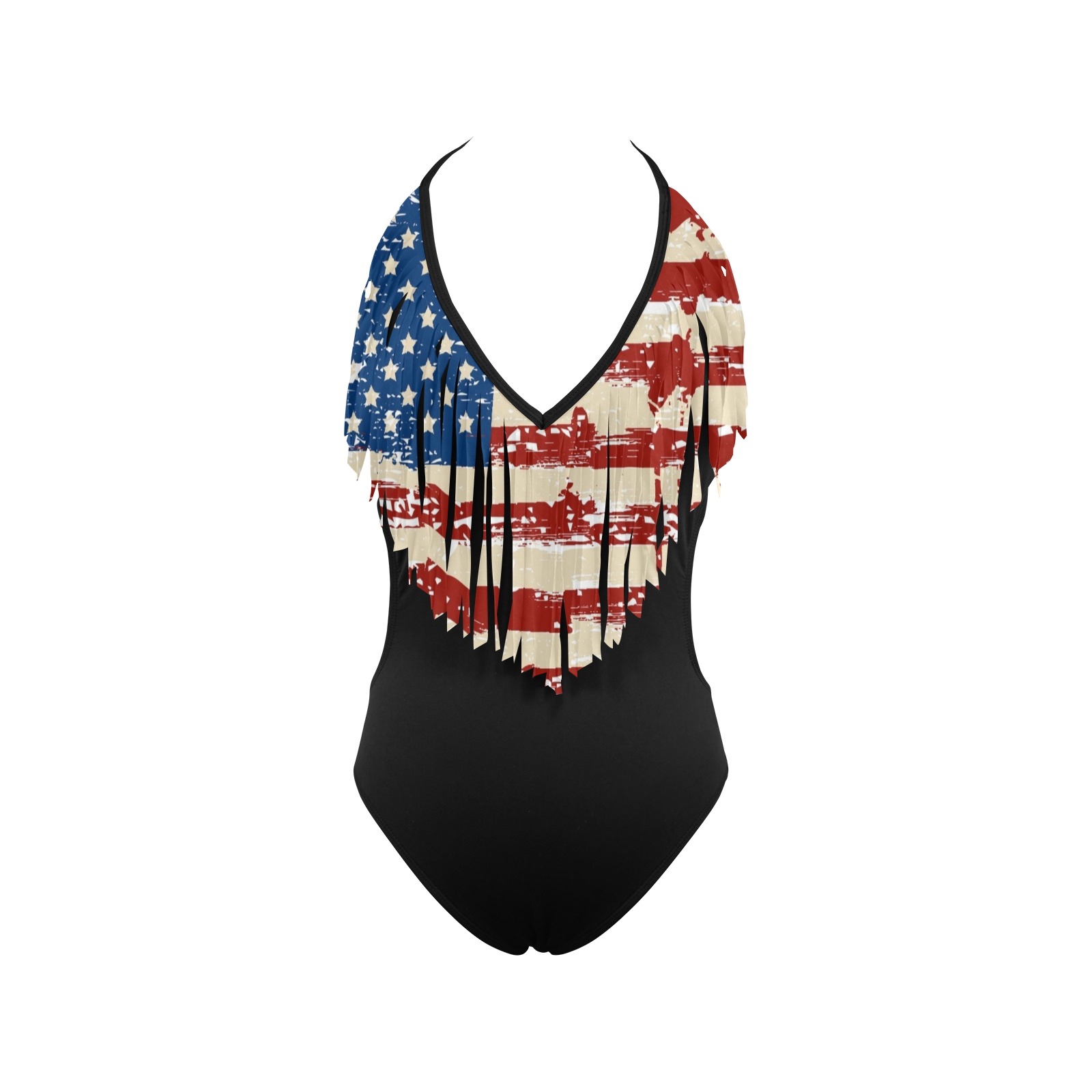 American Woman Women's Fringe Swimsuit (Model S32)