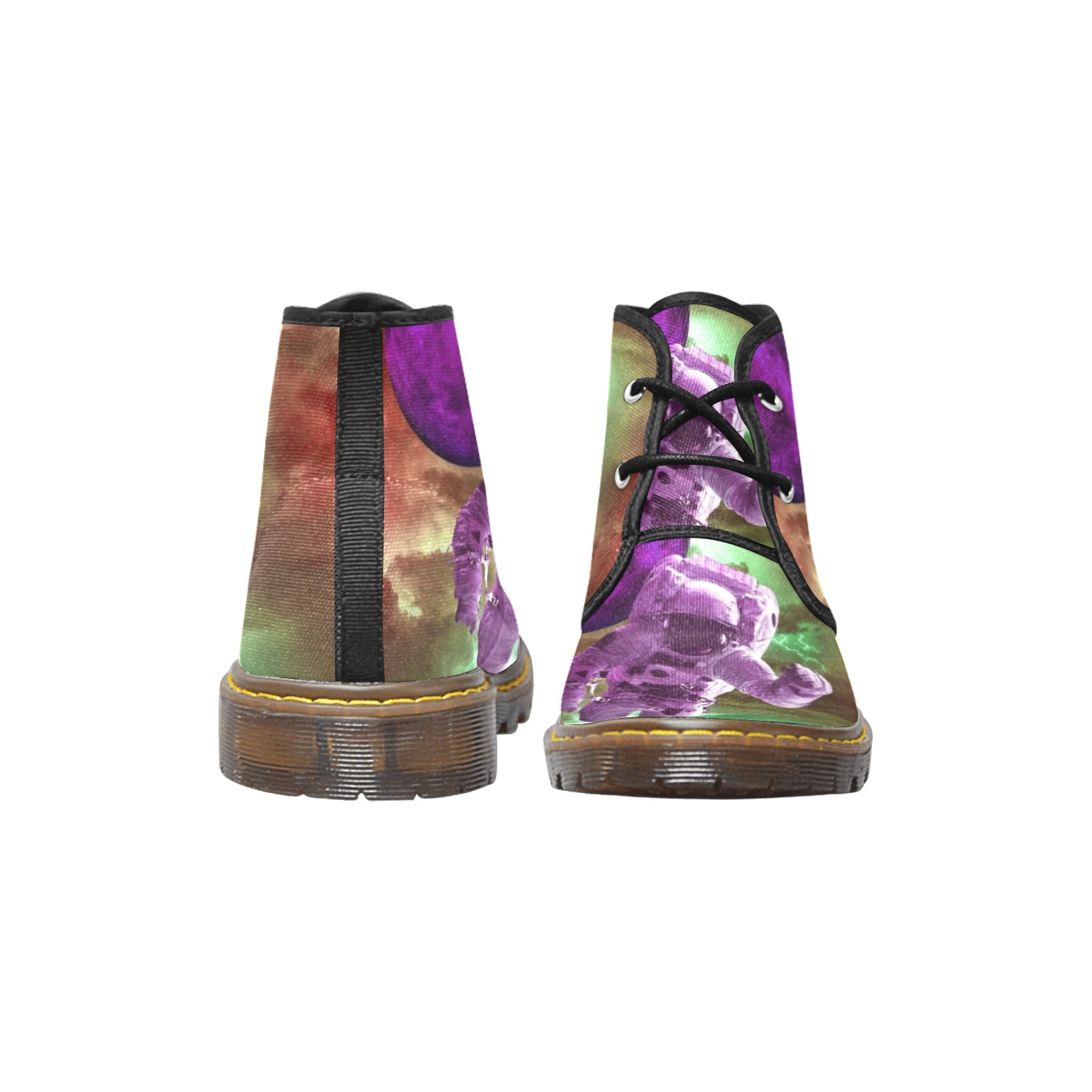 CLOUDS 6 ASTRONAUT Women's Canvas Chukka Boots (Model 2402-1)