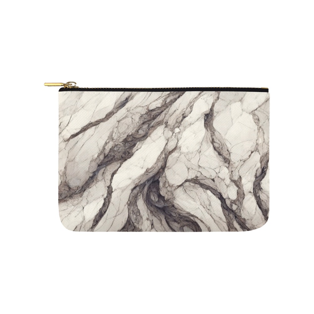 Texture-marble-white-345 Carry-All Pouch 9.5''x6''