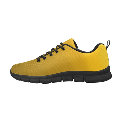 yel sp blk Men's Breathable Running Shoes (Model 055)