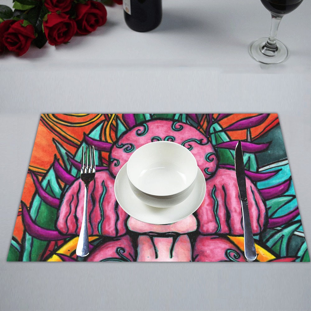 Pink poodle Placemat 14’’ x 19’’ (Set of 6)