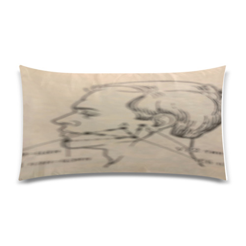 paresis or paralyses for mimic muscles are points for massage. Rectangle Pillow Case 20"x36"(Twin Sides)