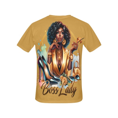 Boss Lady 11 All Over Print T-Shirt for Women (USA Size) (Model T40)