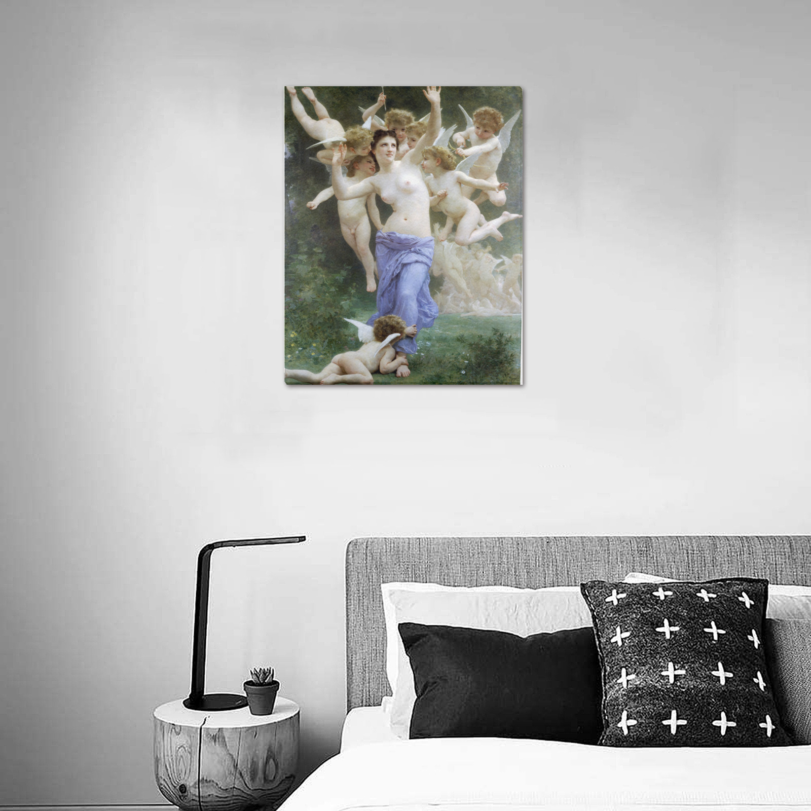 Woman and angels Upgraded Canvas Print 16"x20"