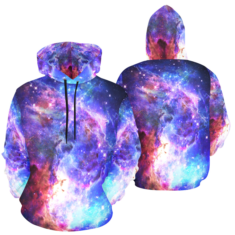 Mystical fantasy deep galaxy space - Interstellar cosmic dust All Over Print Hoodie for Men (USA Size) (Model H13)