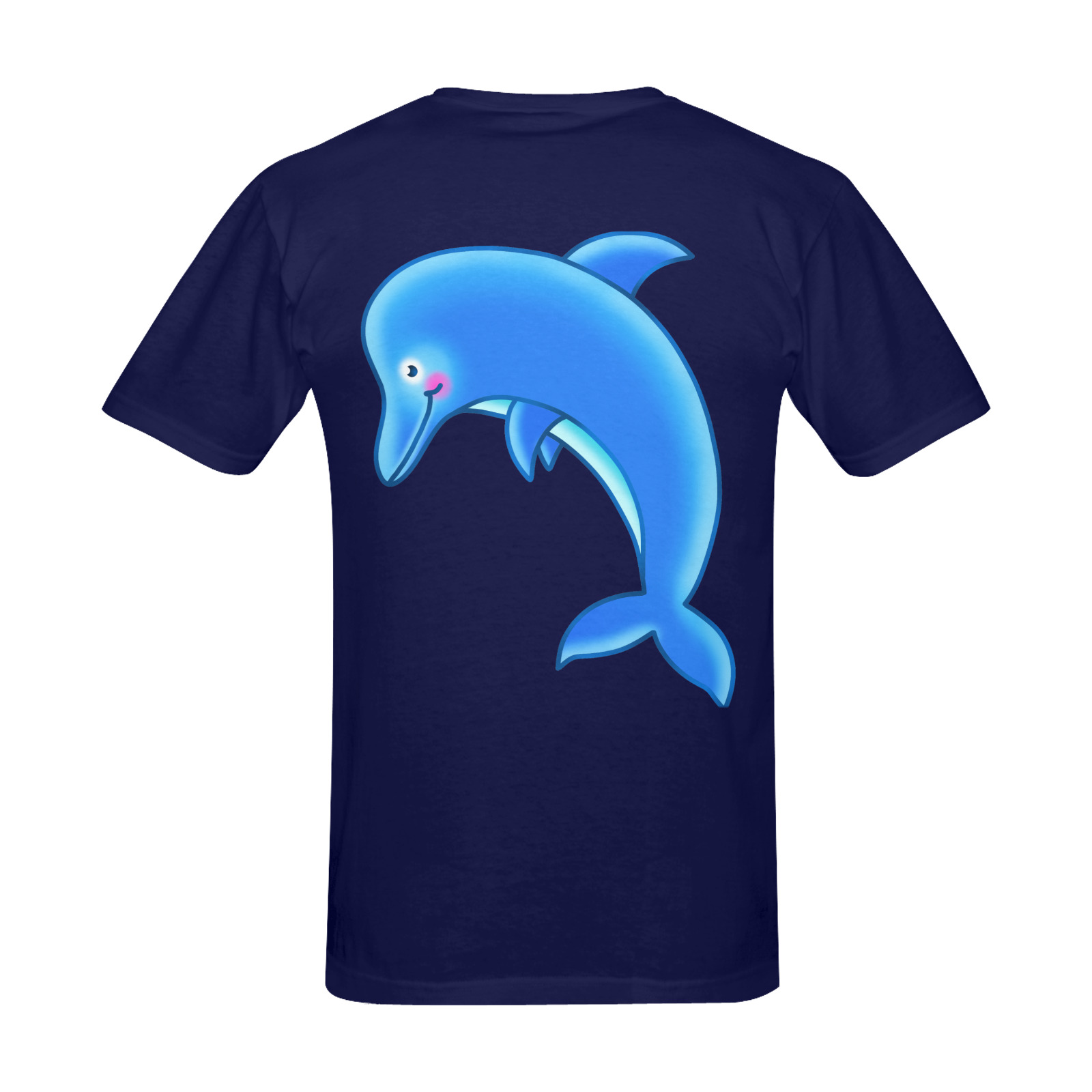 Blue Dolphin Sealife Cartoon Men's Slim Fit T-shirt (Model T13)