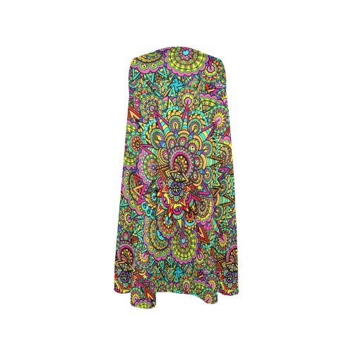 Psychic Celebration Sleeveless A-Line Pocket Dress (Model D57)