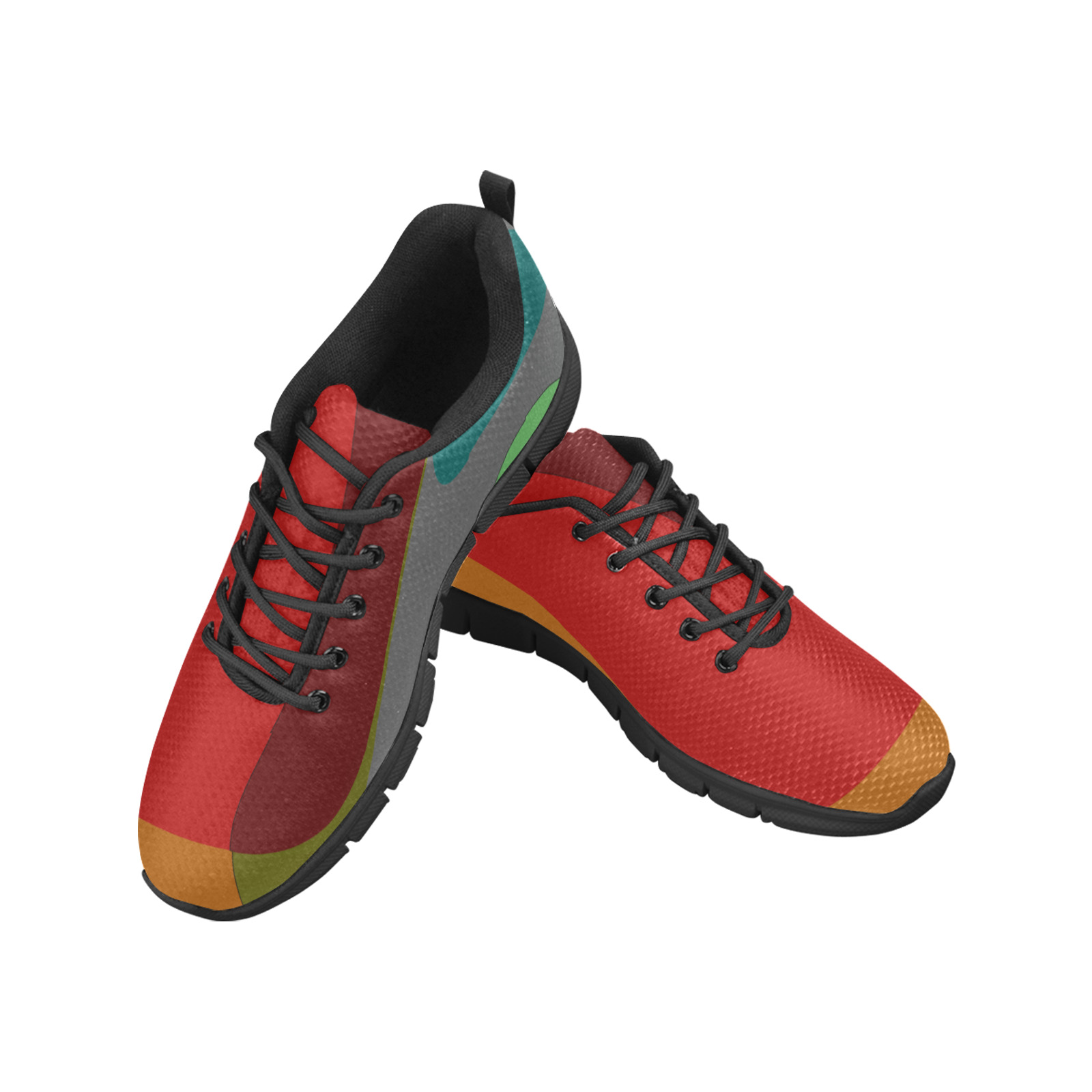 Colorful Abstract 118 Men's Breathable Running Shoes (Model 055)
