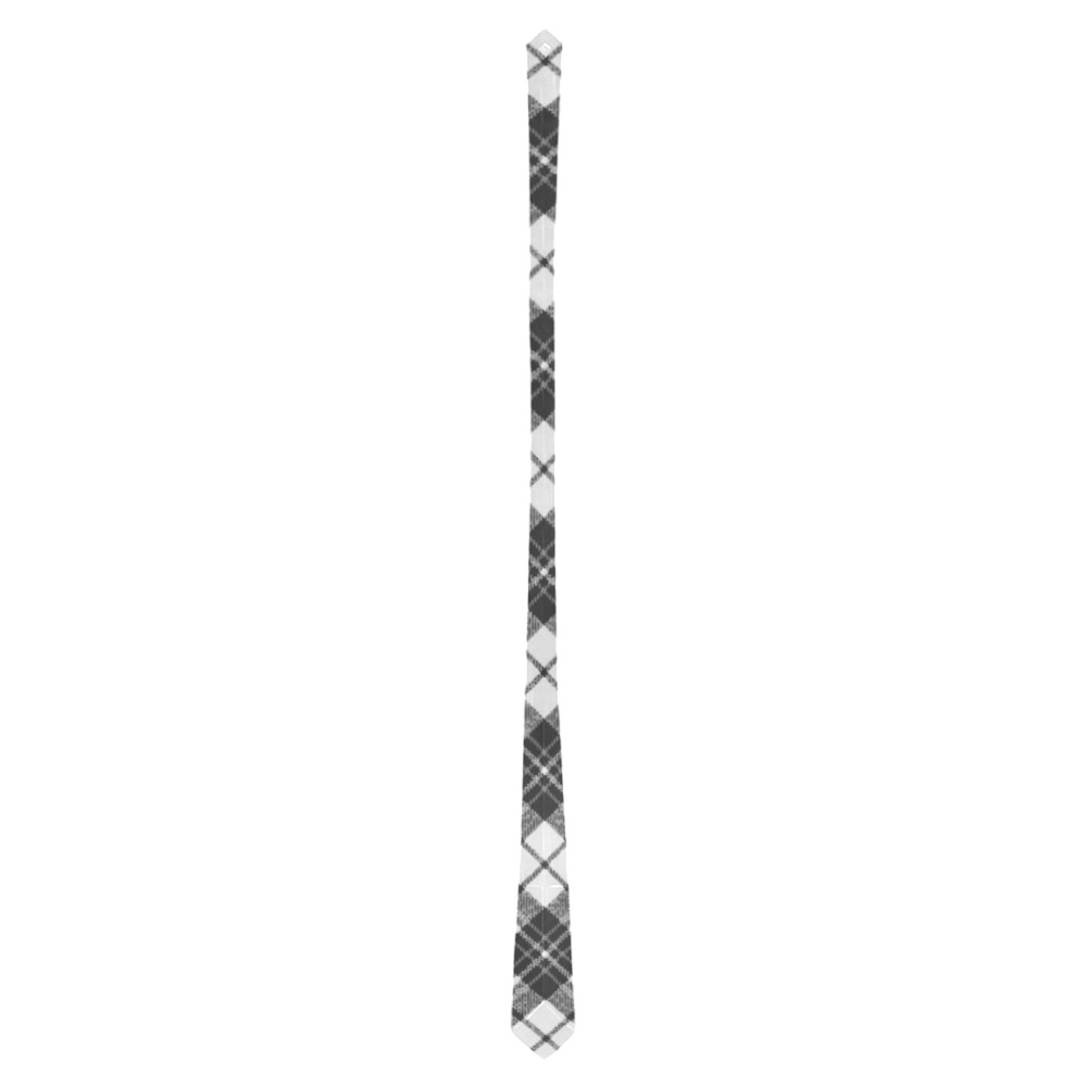Tartan black white pattern holidays Christmas xmas elegant lines geometric cool fun classic elegance Classic Necktie (Two Sides)