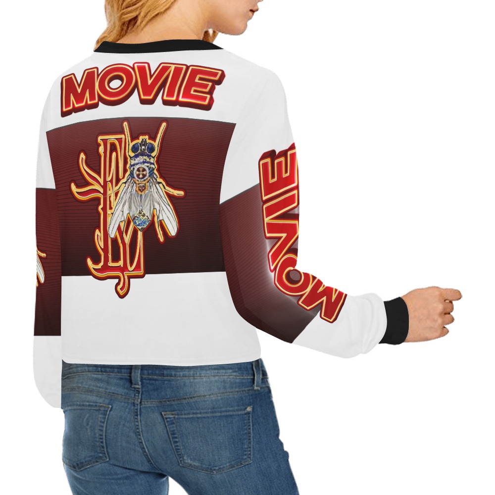 Movie Collectable Fly Crop Pullover Sweatshirts for Women (Model H20)