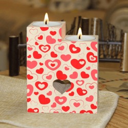 Valentines day Wooden Candle Holder (Without Candle)