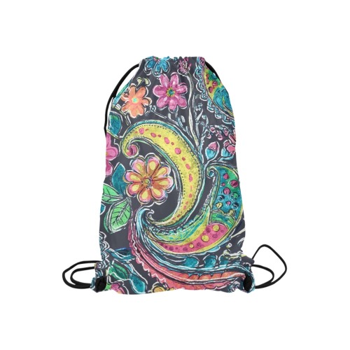 Paisley #1 Small Drawstring Bag Model 1604 (Twin Sides) 11"(W) * 17.7"(H)