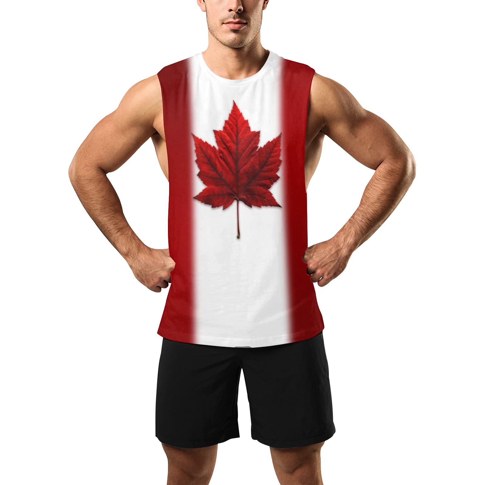 Canada Day Shirt Canada Flag Men's Open Sides Workout Tank Top (Model T72)