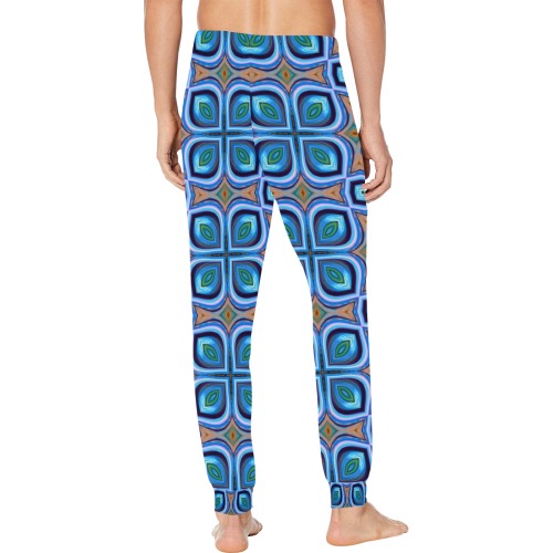 Blue Abstract - Repper.app Men's Pajama Trousers with Custom Cuff