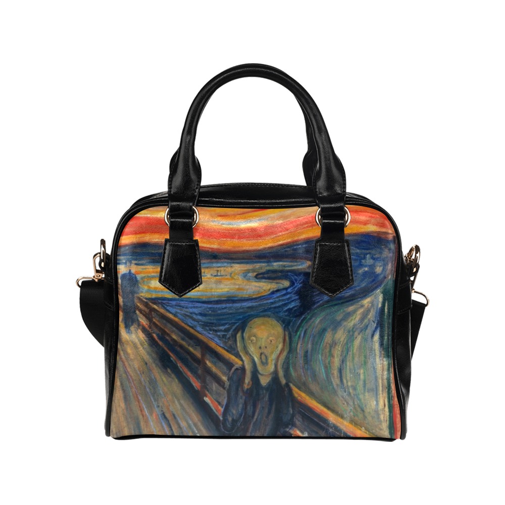 Edvard Munch-The scream Shoulder Handbag (Model 1634)