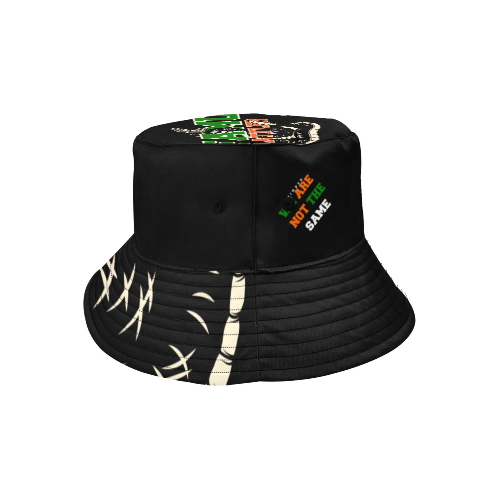 Big 100 Bucket Black All Over Print Bucket Hat for Men