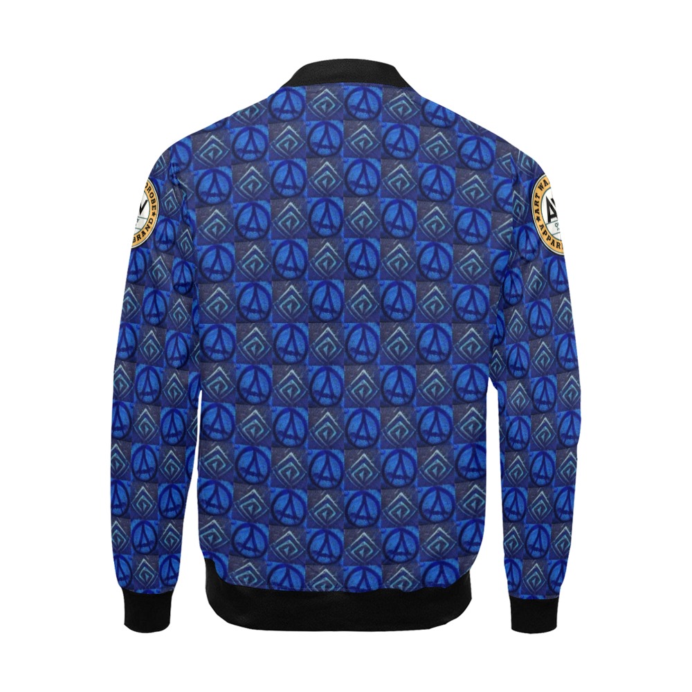 blue peace, repeating pattern All Over Print Bomber Jacket for Men (Model H19)