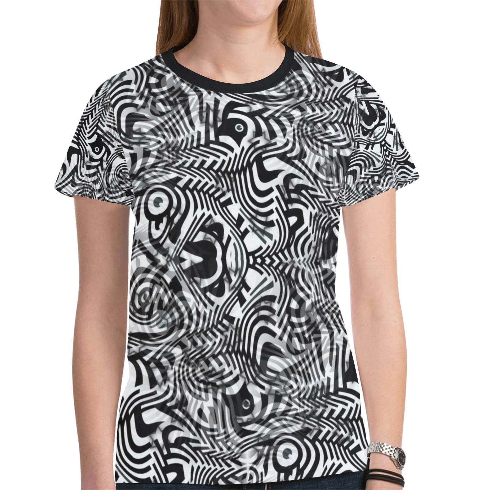 Zebra by Artdream New All Over Print T-shirt for Women (Model T45)