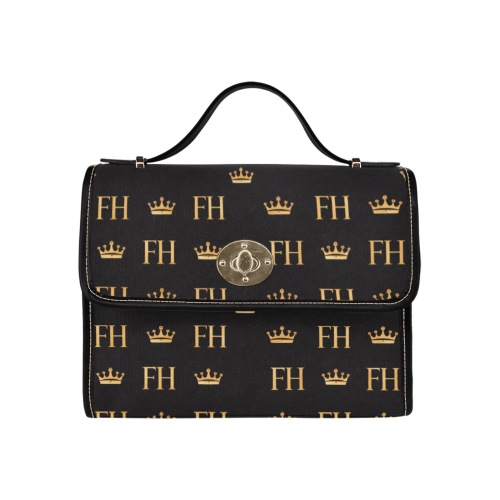 FH BLK and GOLD LOCK PURSE