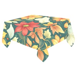 Fabulous Florals 9 Cotton Linen Tablecloth 52"x 70"