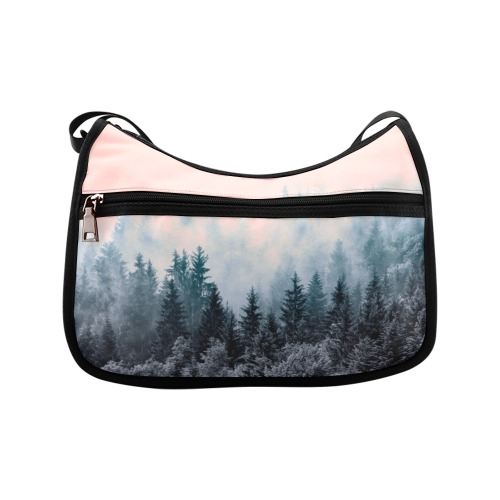 Forest in gray and pink Crossbody Bags (Model 1616)