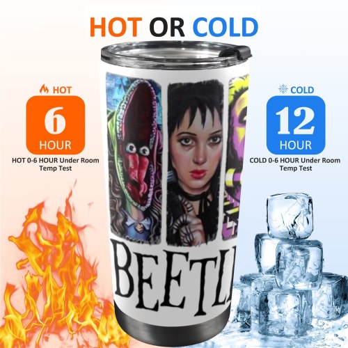 BeetleJuice Thermal 20oz Mobile Tumbler with Lid (Black Lock)