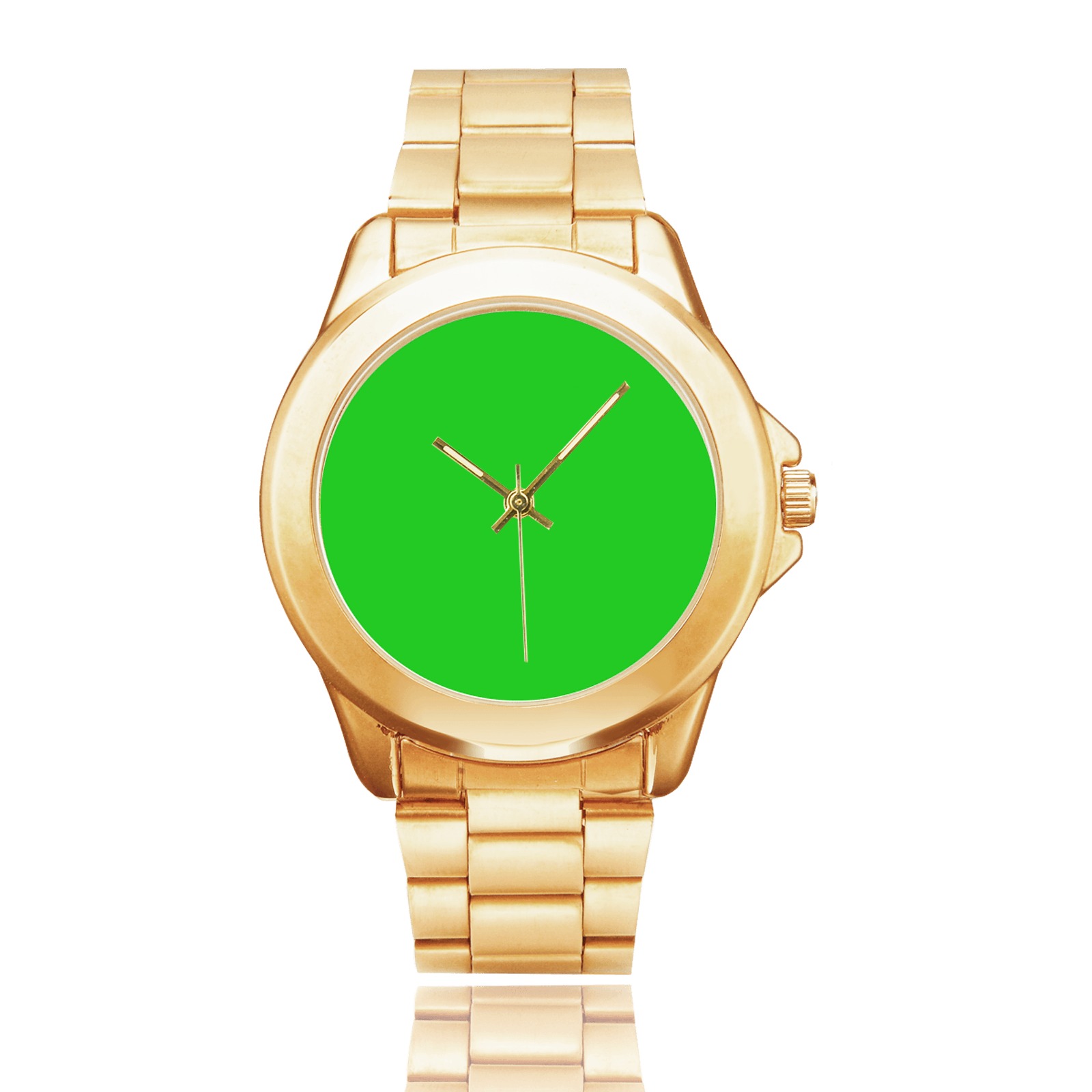 Merry Christmas Green Solid Color Custom Gilt Watch(Model 101)