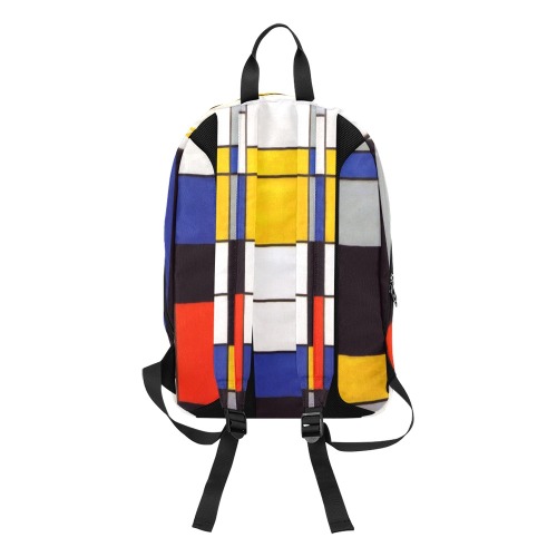 Composition A by Piet Mondrian Large Capacity Travel Backpack (Model 1691)