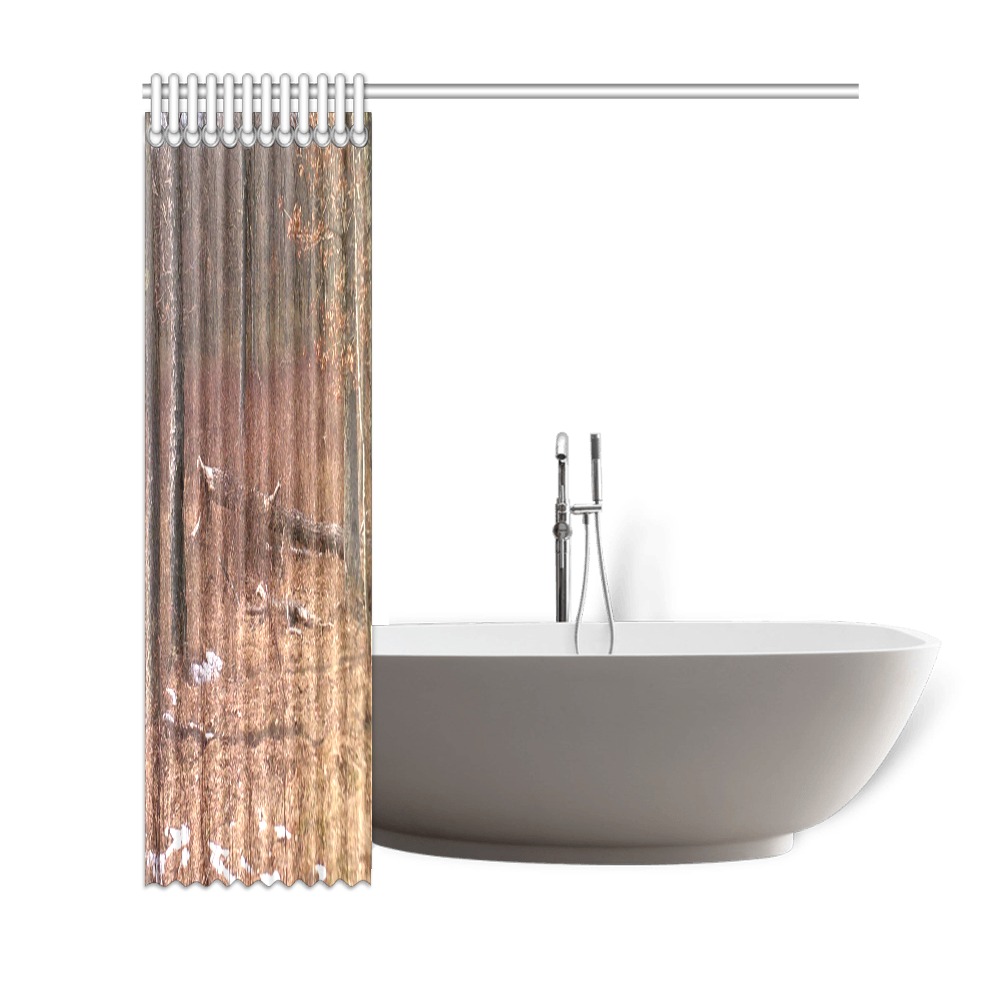 Falling tree in the woods Shower Curtain 69"x72"