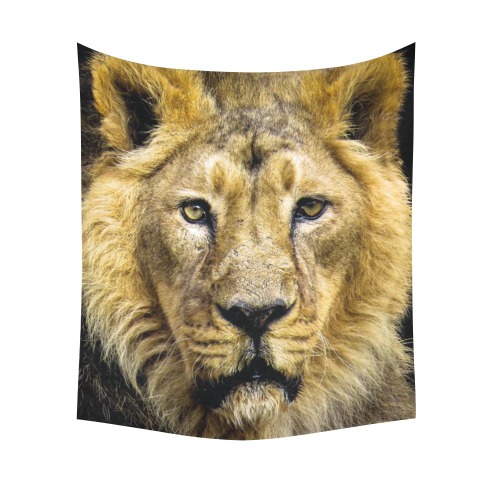Face of Lion Cotton Linen Wall Tapestry 51"x 60"