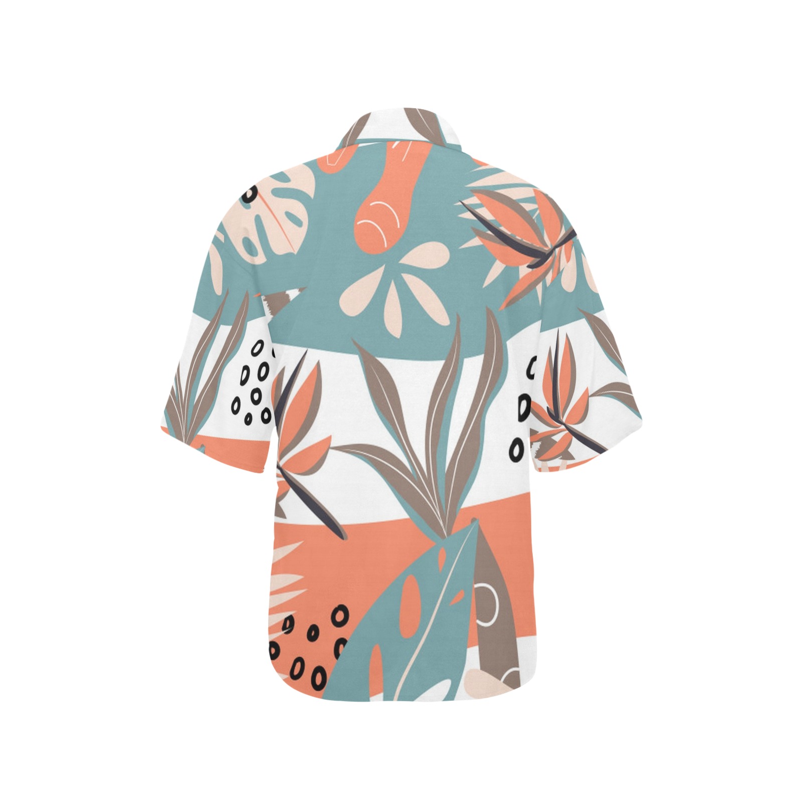 Colorful Tropical Pattern (7) All Over Print Hawaiian Shirt for Women (Model T58)