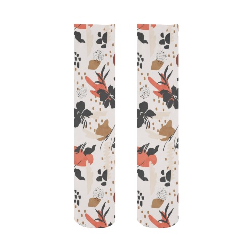 Modern abstract and flowery shapes All Over Print Socks for Women