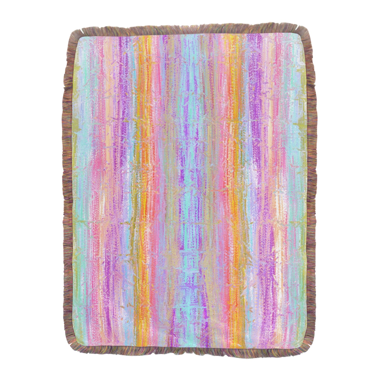 confetti 2 Ultra-Soft Fringe Blanket 60"x80" (Mixed Green)