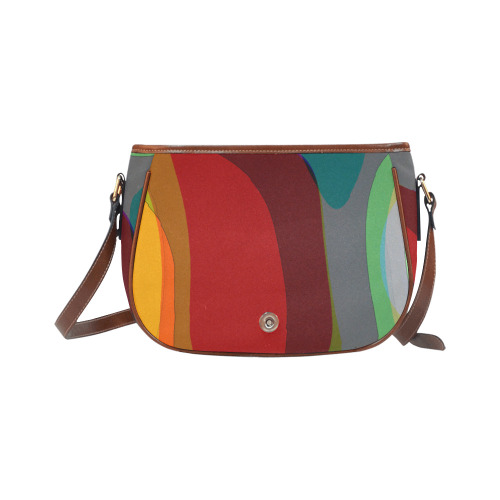 Colorful Abstract 118 Saddle Bag/Large (Model 1649)