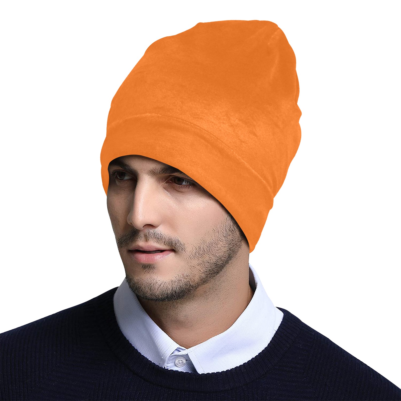 color pumpkin All Over Print Beanie for Adults