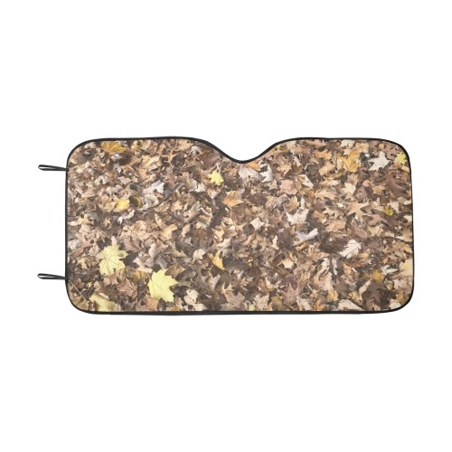 Autumn Brown Leaves Car Sun Shade 55"x30"