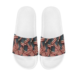 Patriotic USA American Flag Art Men's Slide Sandals (Model 057)