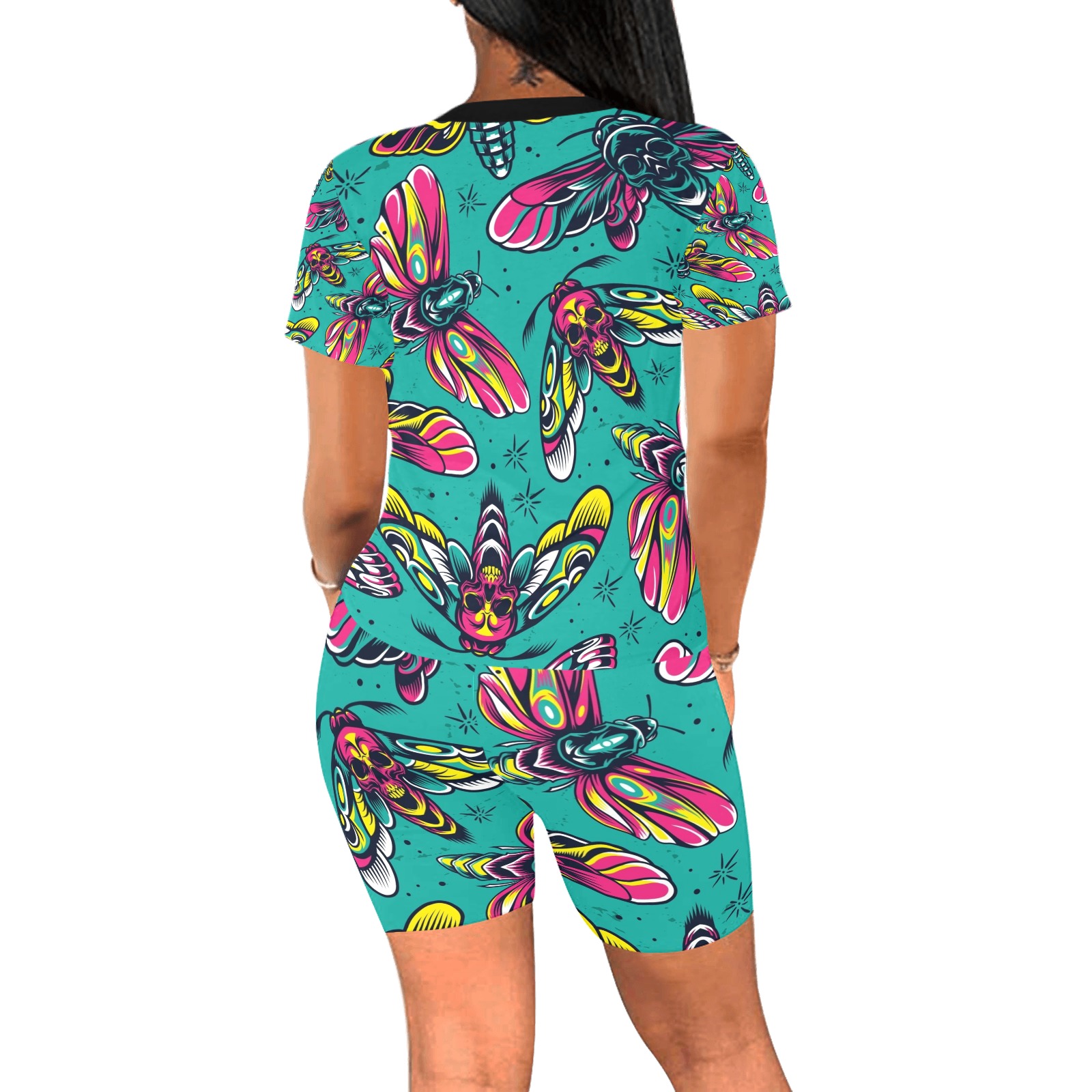 Colorful insects Collectable Fly Women's Short Yoga Set