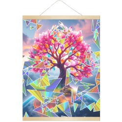 Tree Sunrise Hanging Poster 18"x24"