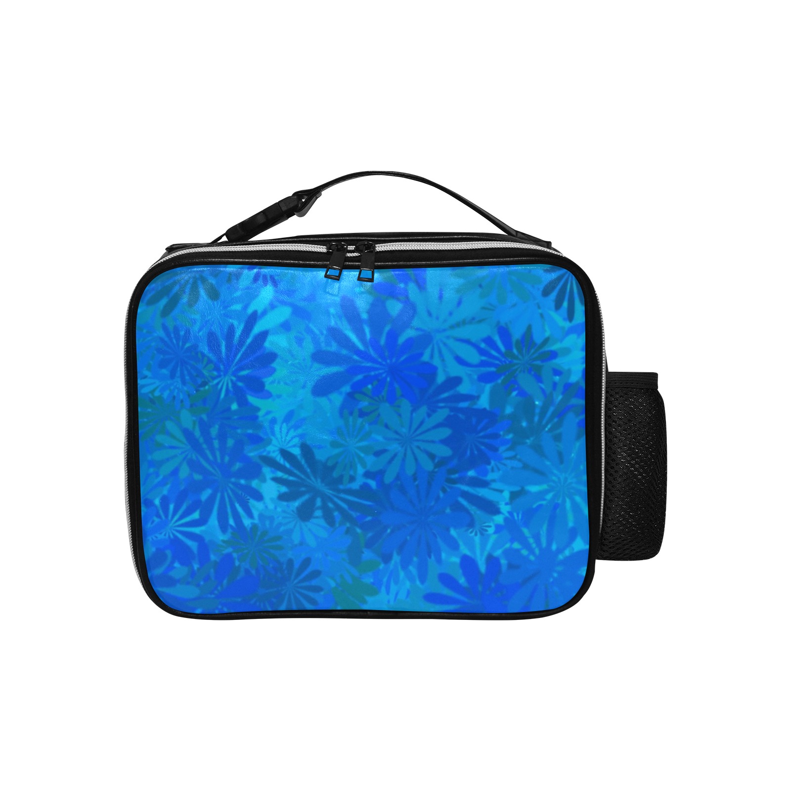 Blue Daisies PU Leather Lunch Bag (Model 1723)