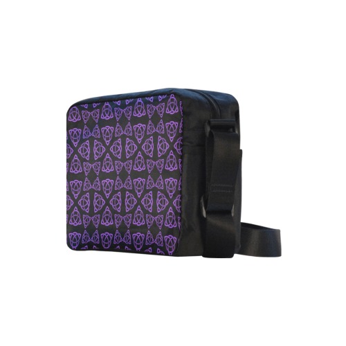 Purple Triquetra Pattern Classic Cross-body Nylon Bags (Model 1632)