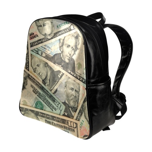 US PAPER CURRENCY Multi-Pockets Backpack (Model 1636)