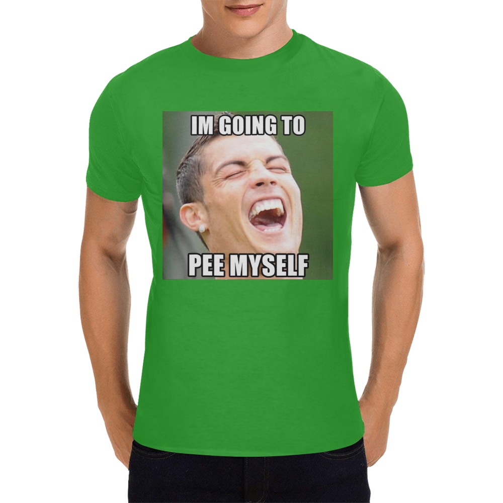 MEME ME MOFO Peed Myself Men's T-Shirt in USA Size (Front Printing Only)