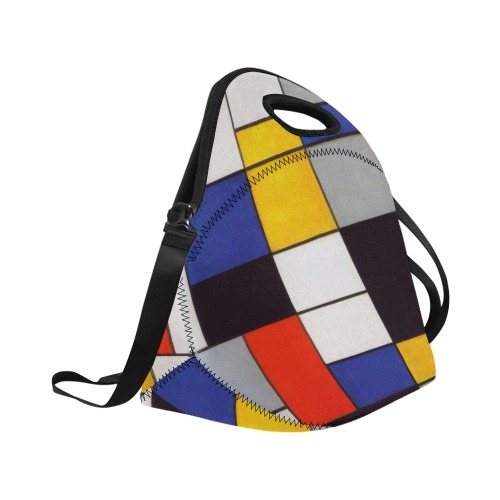 Composition A by Piet Mondrian Neoprene Lunch Bag/Large (Model 1669)