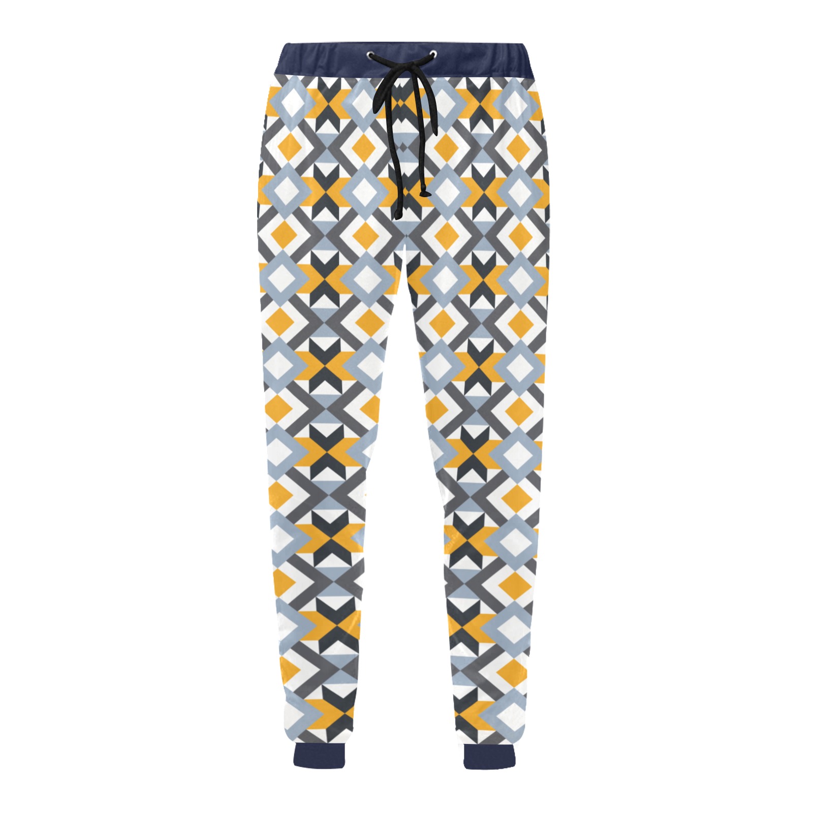 Retro Angles Abstract Geometric Pattern Men's All Over Print Sweatpants (Model L11)